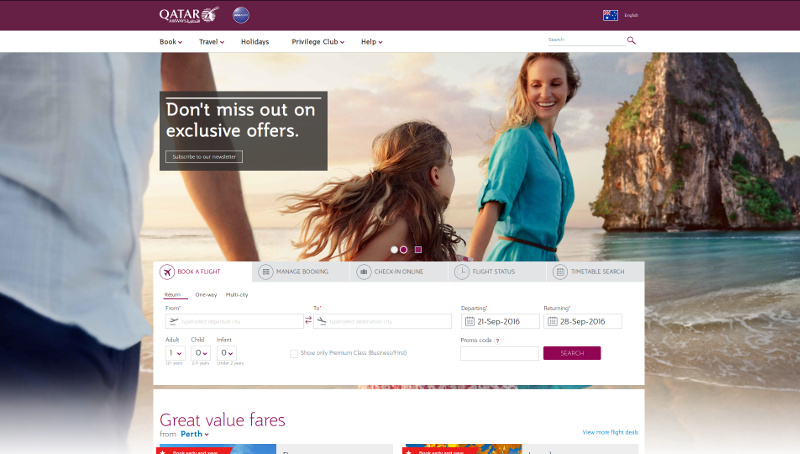 Qatar Airways flight deals